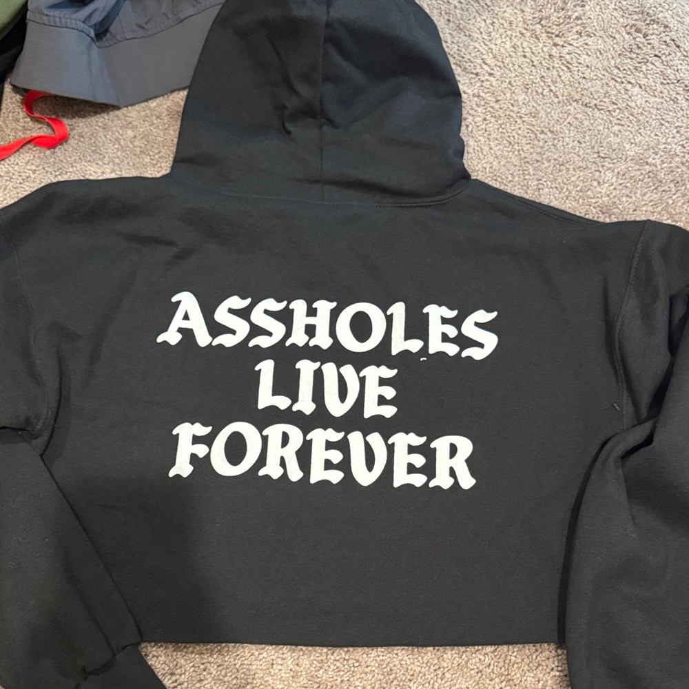 Black Crop hoodie - Picture 2 of 2
